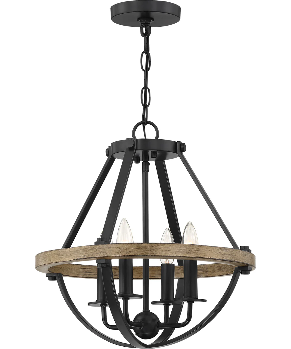 Bartlett 4-light Pendant Earth Black