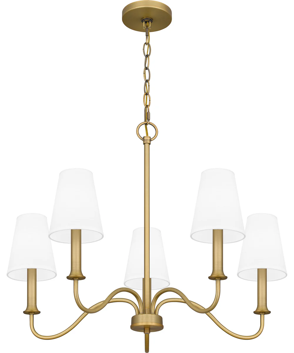 Beatty 5-light Chandelier Aged Brass - Image 3