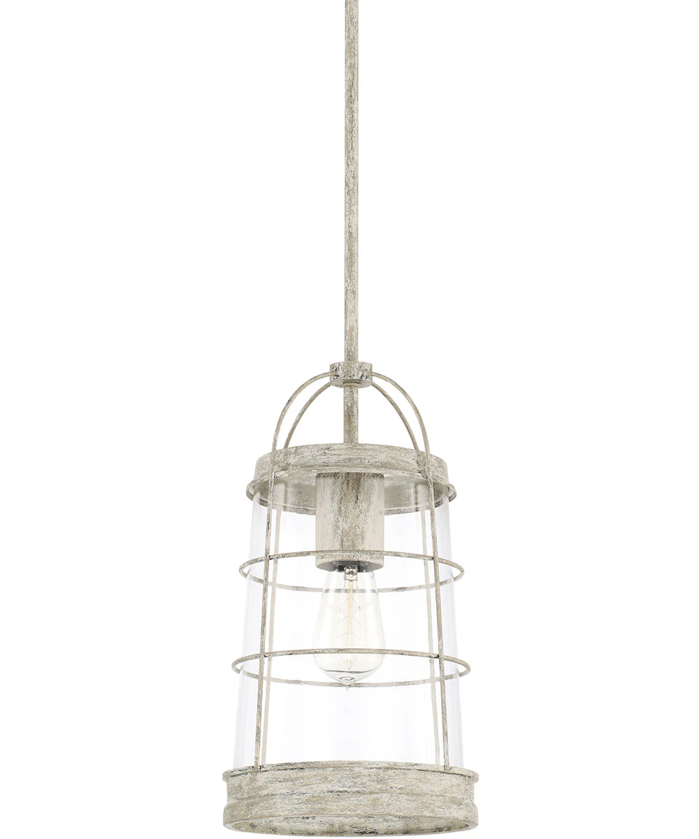 Beaufort 1-Light Pendant In Mystic Sand With Clear Glass