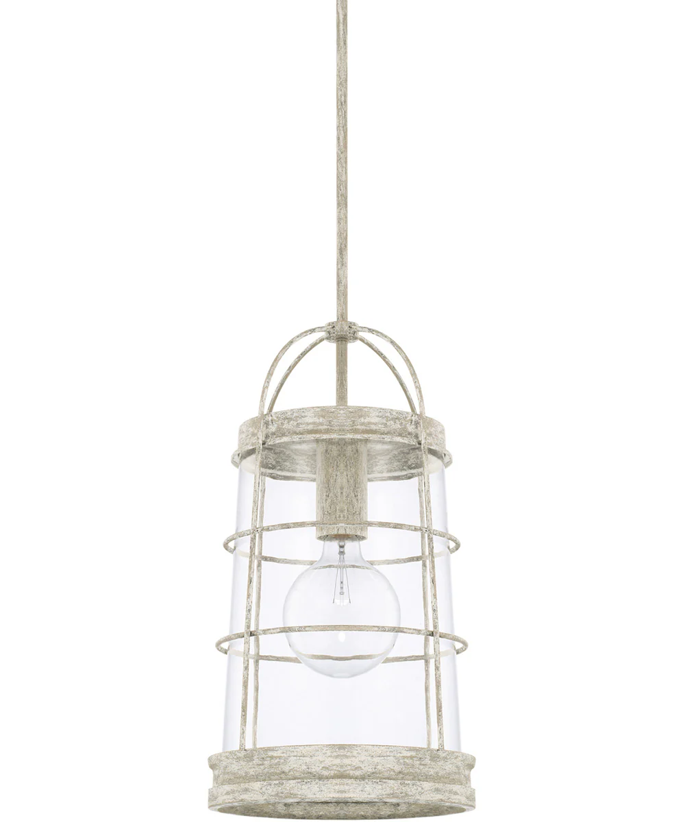 Beaufort 1-Light Pendant In Mystic Sand With Clear Glass