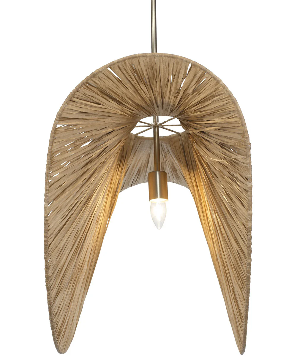 Bend 1 Light Raffia Pendant - Image 4