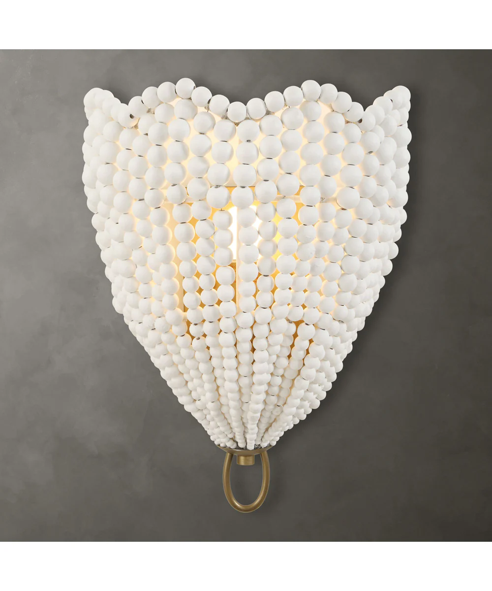 Biddeford 1 Light White Beaded Sconce - Image 2