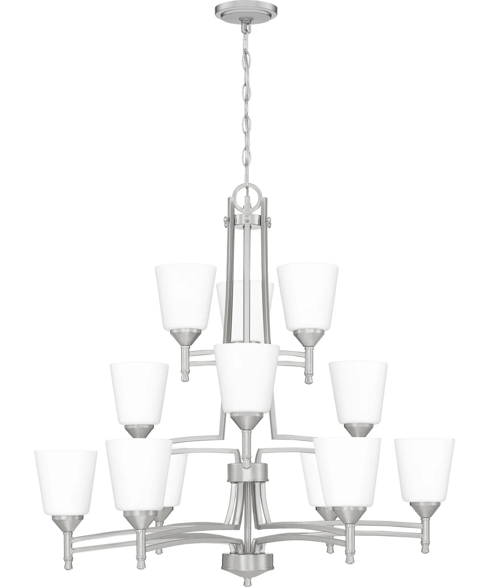 Billingsley 12-light Chandelier Brushed Nickel - Image 2