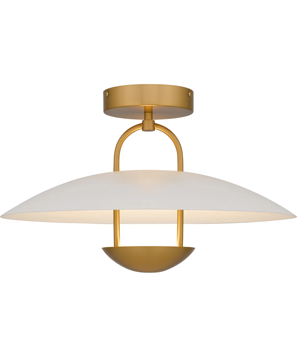 Bingham Large Semi Flush Mount Brushed Gold