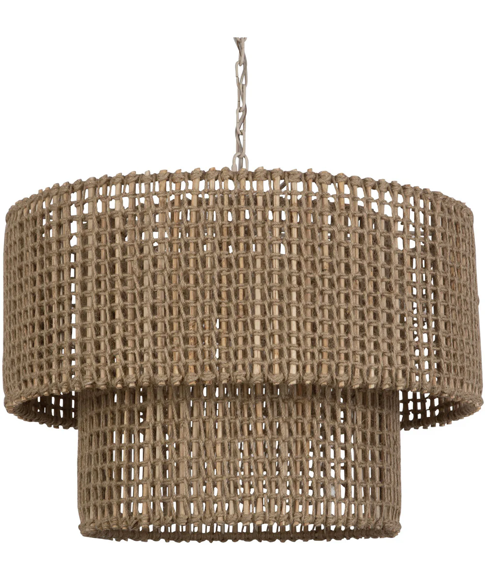 Biswas Woven Jute 1 Light Pendant - Image 3