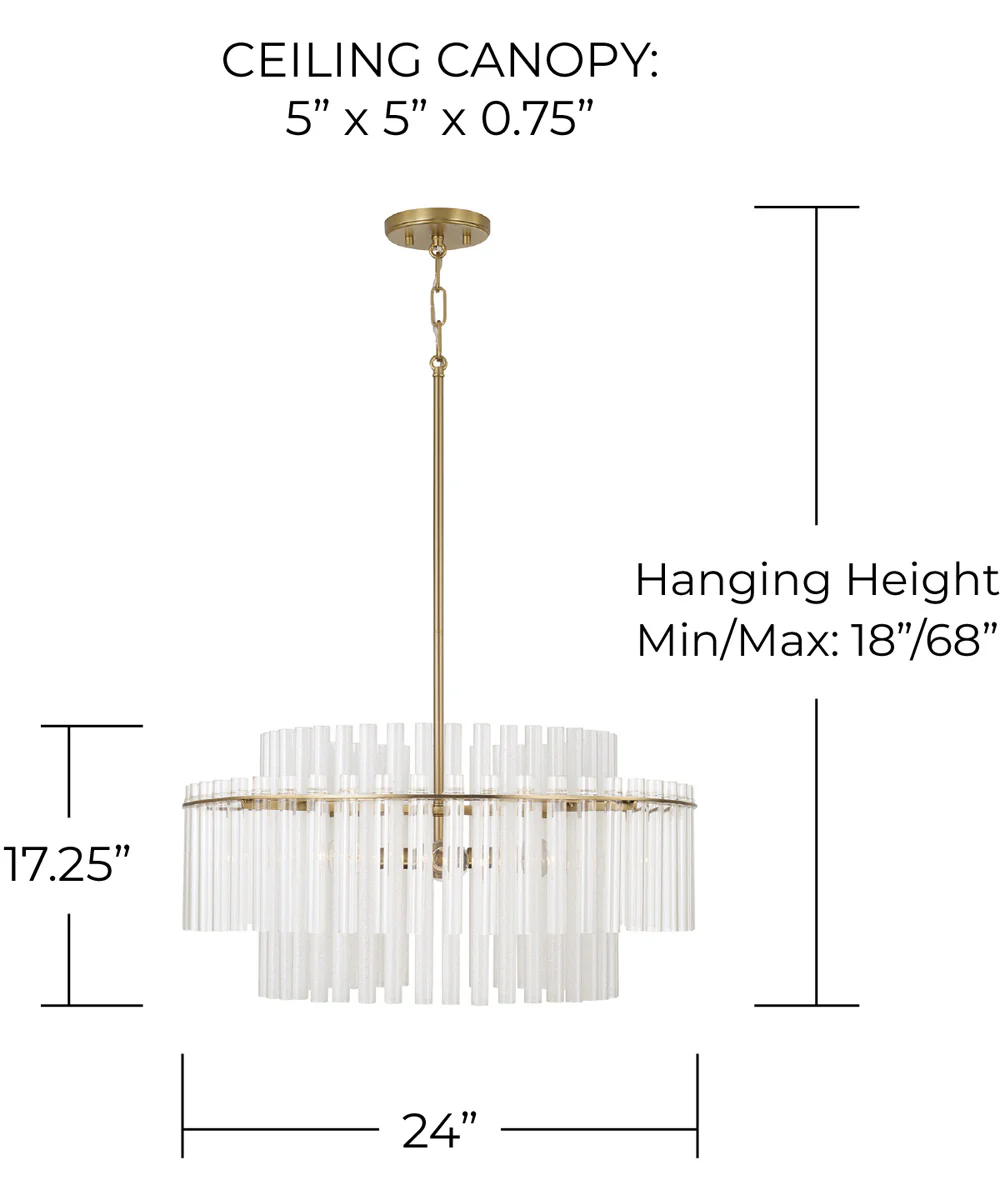 Blair 4-Light Pendant Aged Brass - Image 4