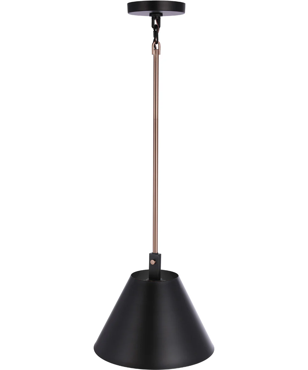 Blake 1-Light Lighting Flat Black/Satin Brass - Image 5
