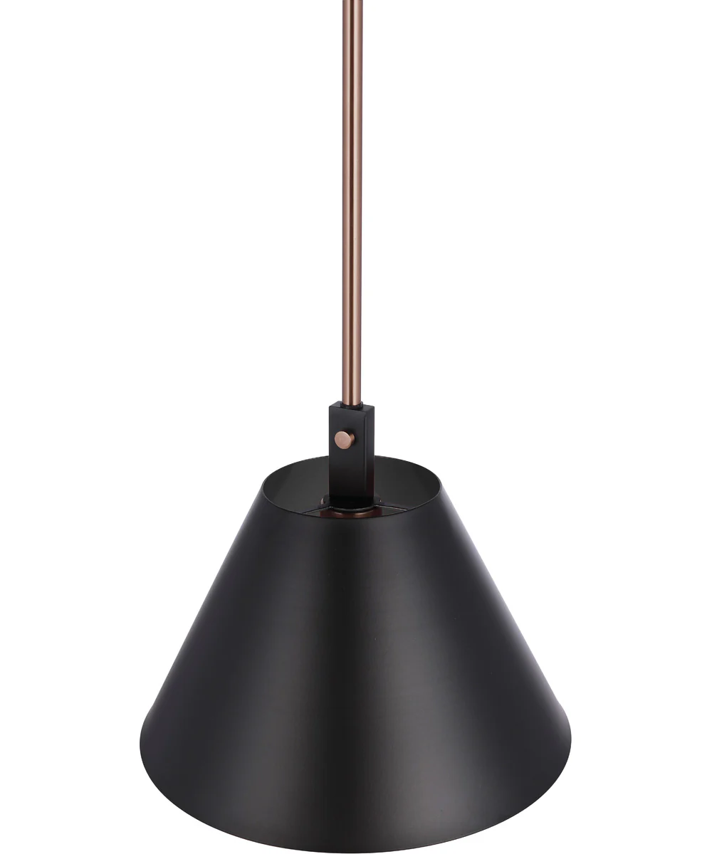 Blake 1-Light Lighting Flat Black/Satin Brass - Image 7