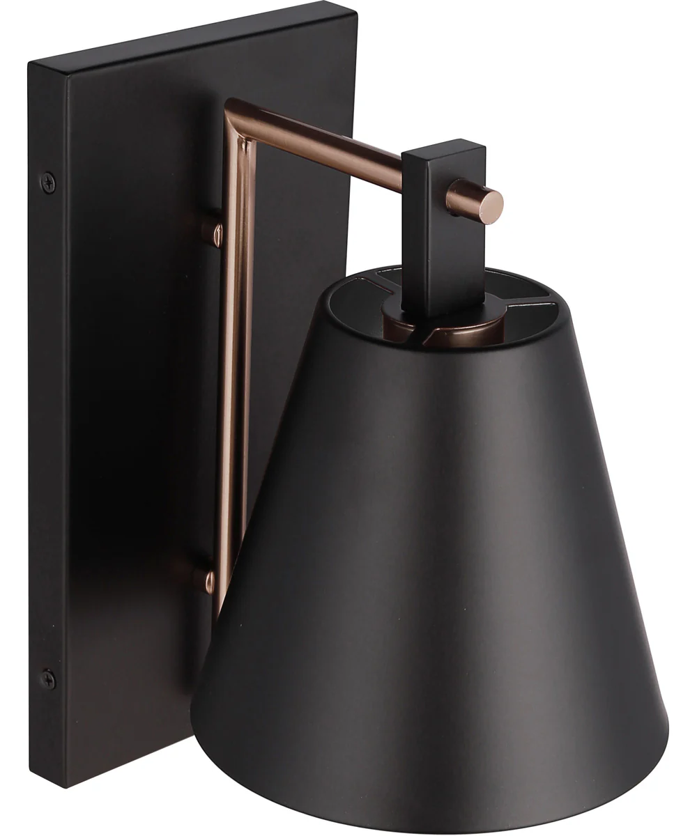 Blake 1-Light Lighting Flat Black/Satin Brass - Image 2
