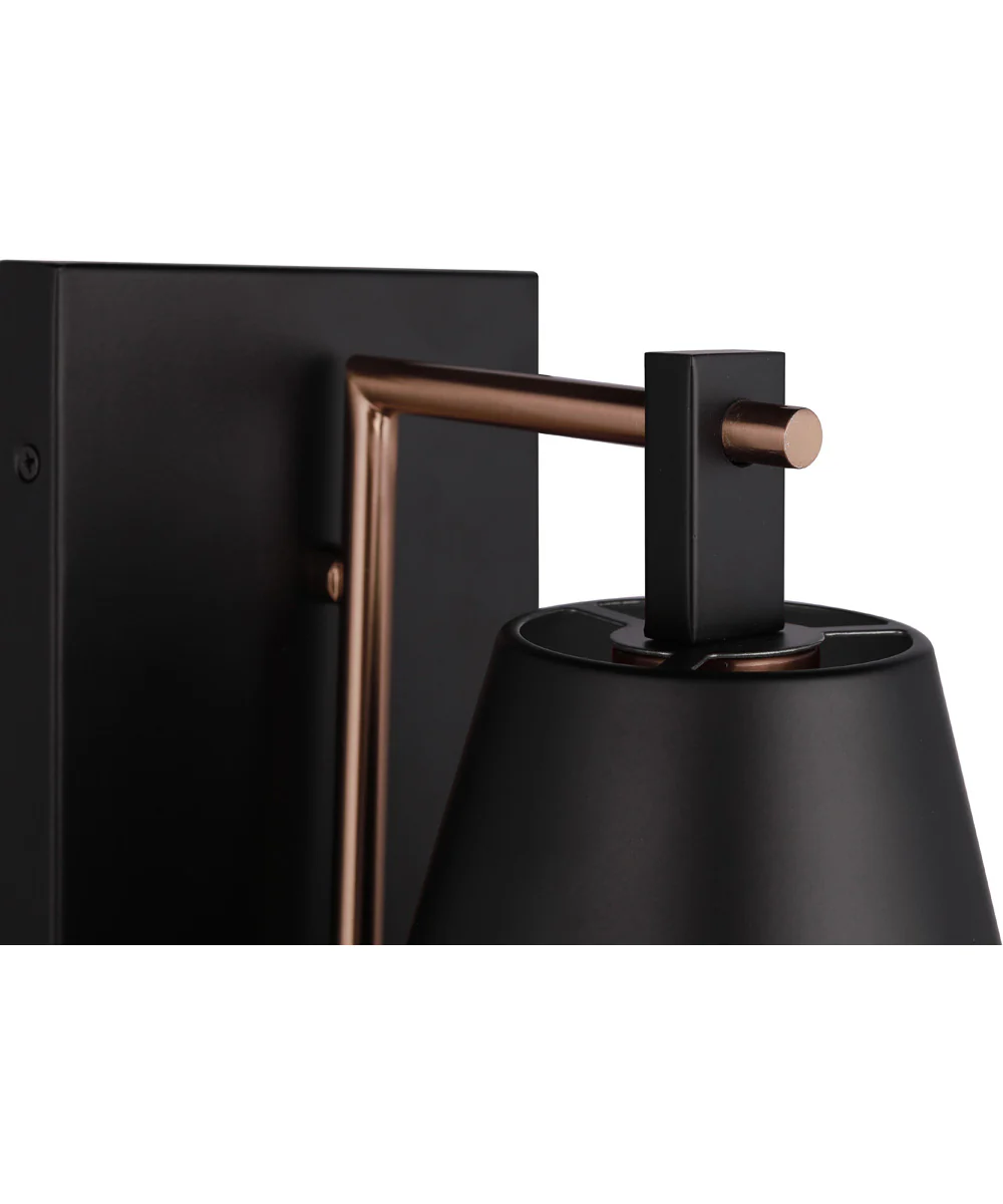 Blake 1-Light Lighting Flat Black/Satin Brass - Image 3