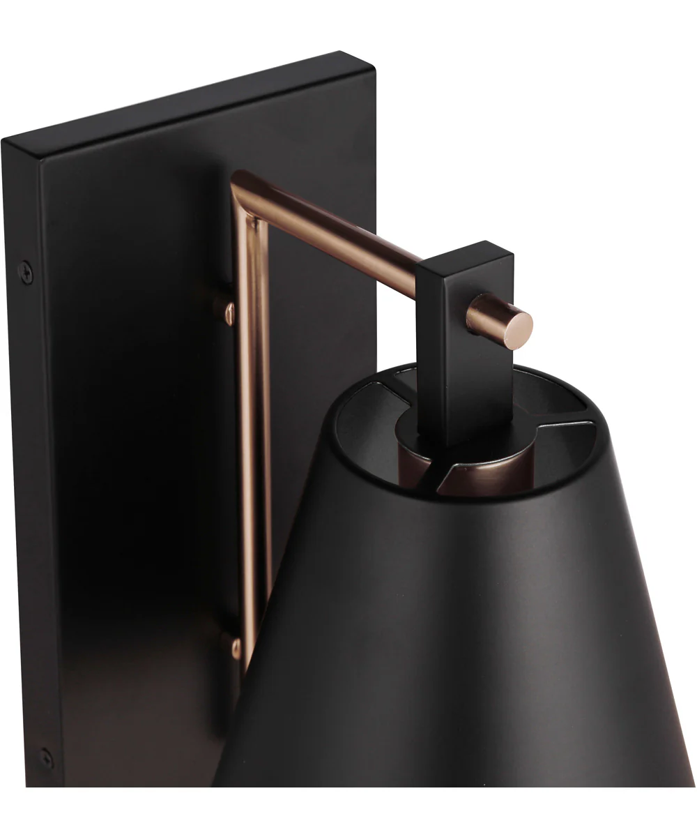 Blake 1-Light Lighting Flat Black/Satin Brass - Image 5