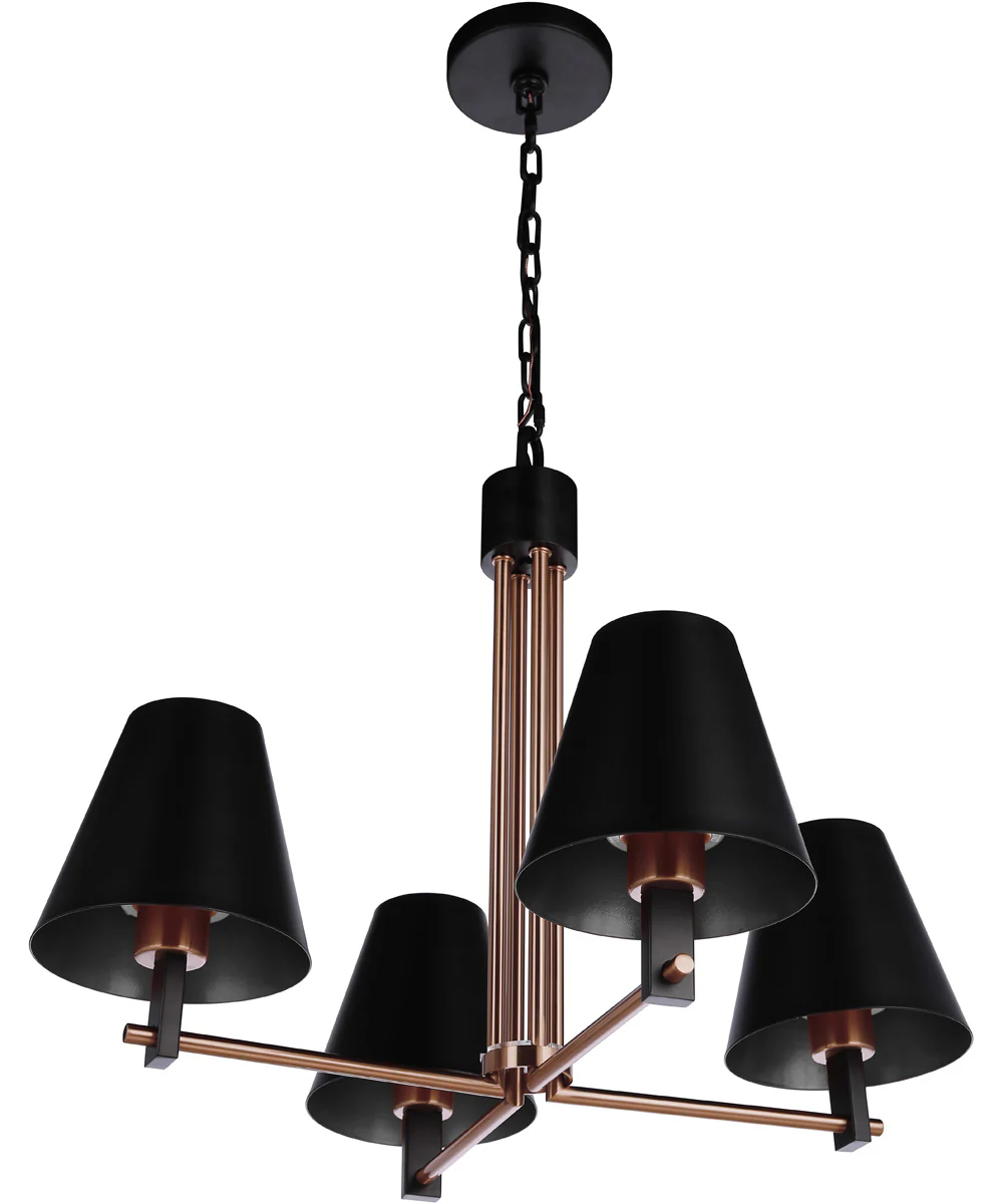 Blake 4-Light Lighting Flat Black/Satin Brass - Image 2