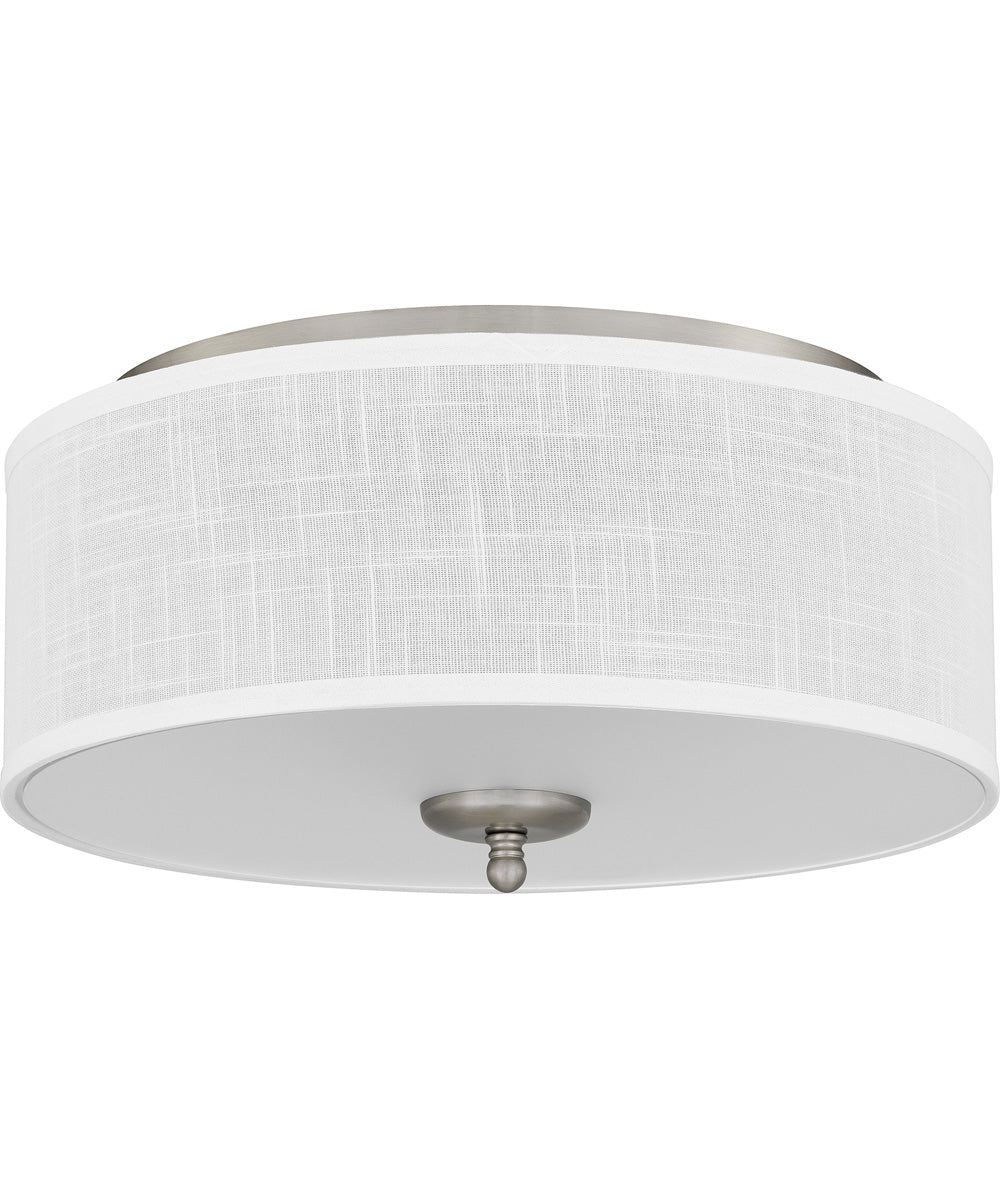 Blanche Medium 3-light Flush Mount Brushed Nickel - Image 2