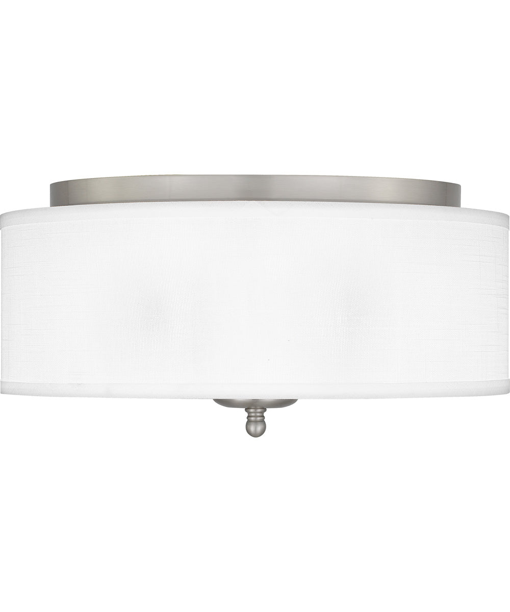 Blanche Medium 3-light Flush Mount Brushed Nickel - Image 3