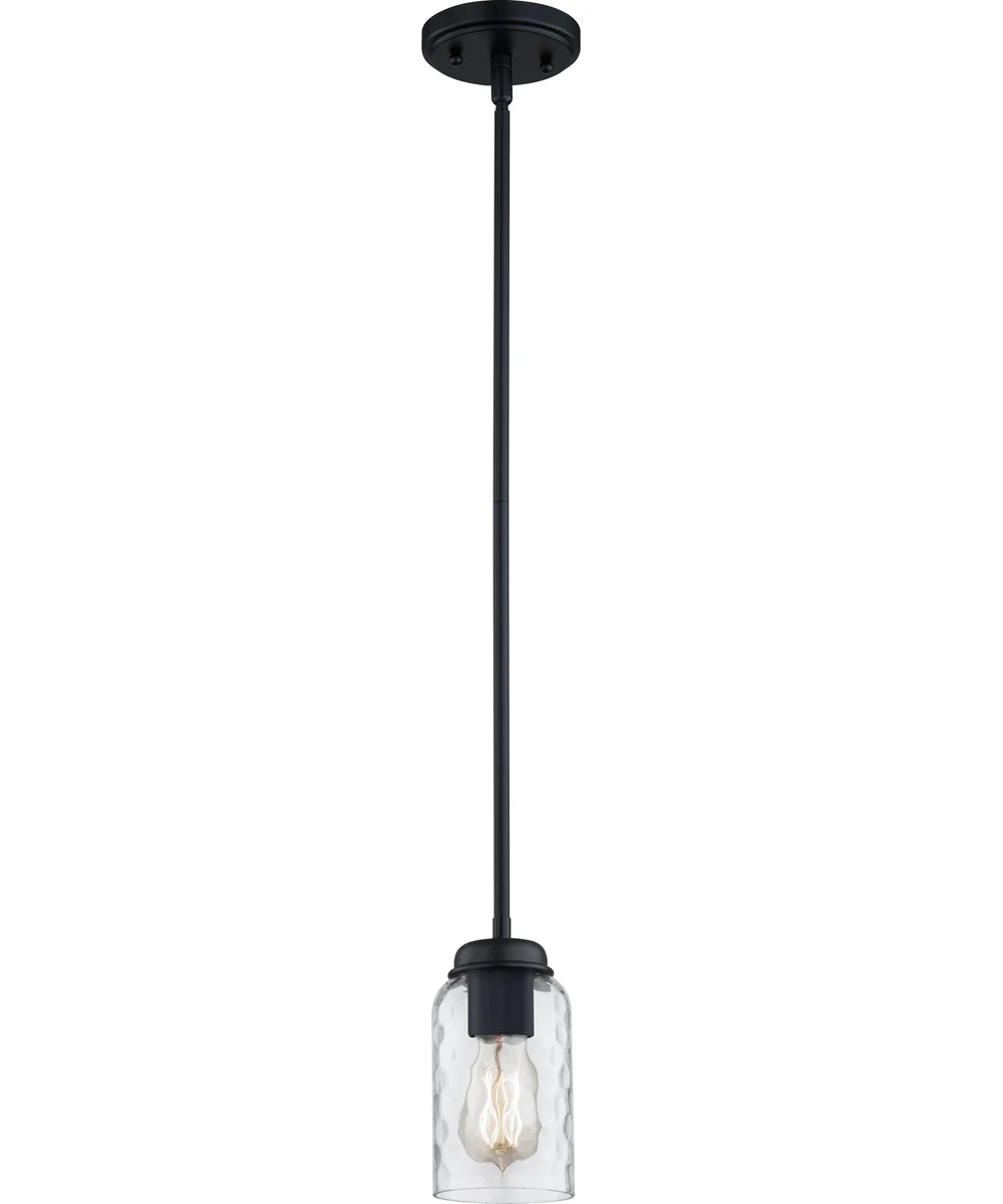 Blanche Small 1-light Mini Pendant Matte Black - Image 2
