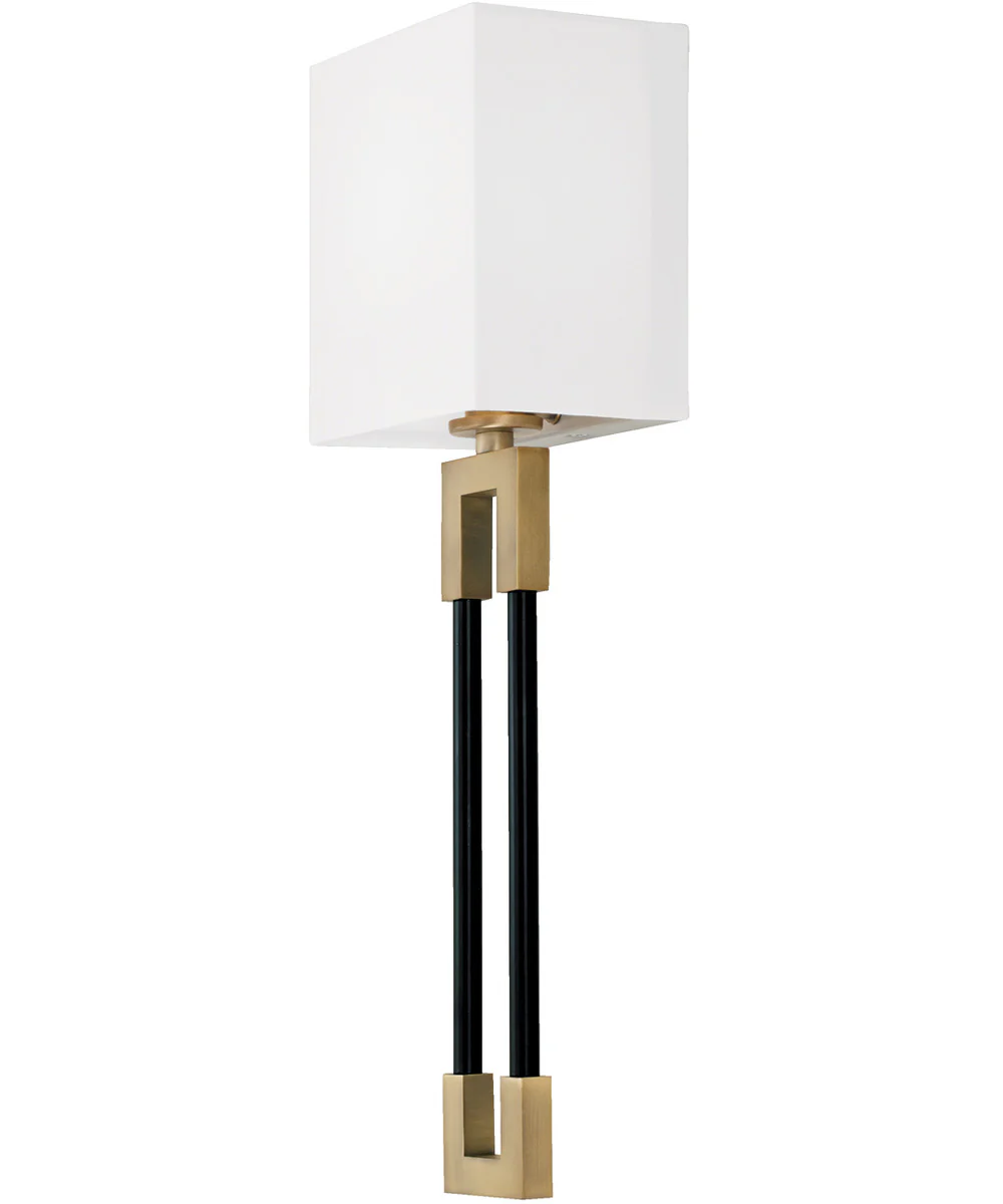 Bleeker 1-Light Sconce Aged Brass and Black