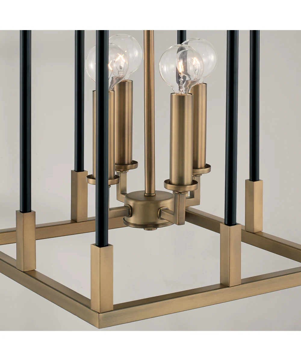 Bleeker 4-Light Foyer Aged Brass and Black - Image 3
