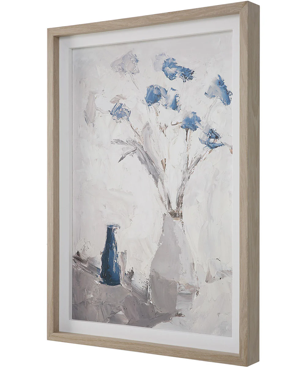 Blue Flowers In Vase Framed Print - Image 4