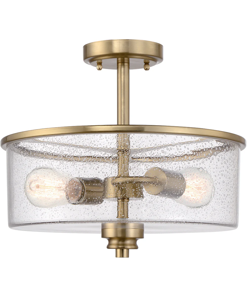 Bolden 2-Light Convertible Semi Flush Satin Brass - Image 2