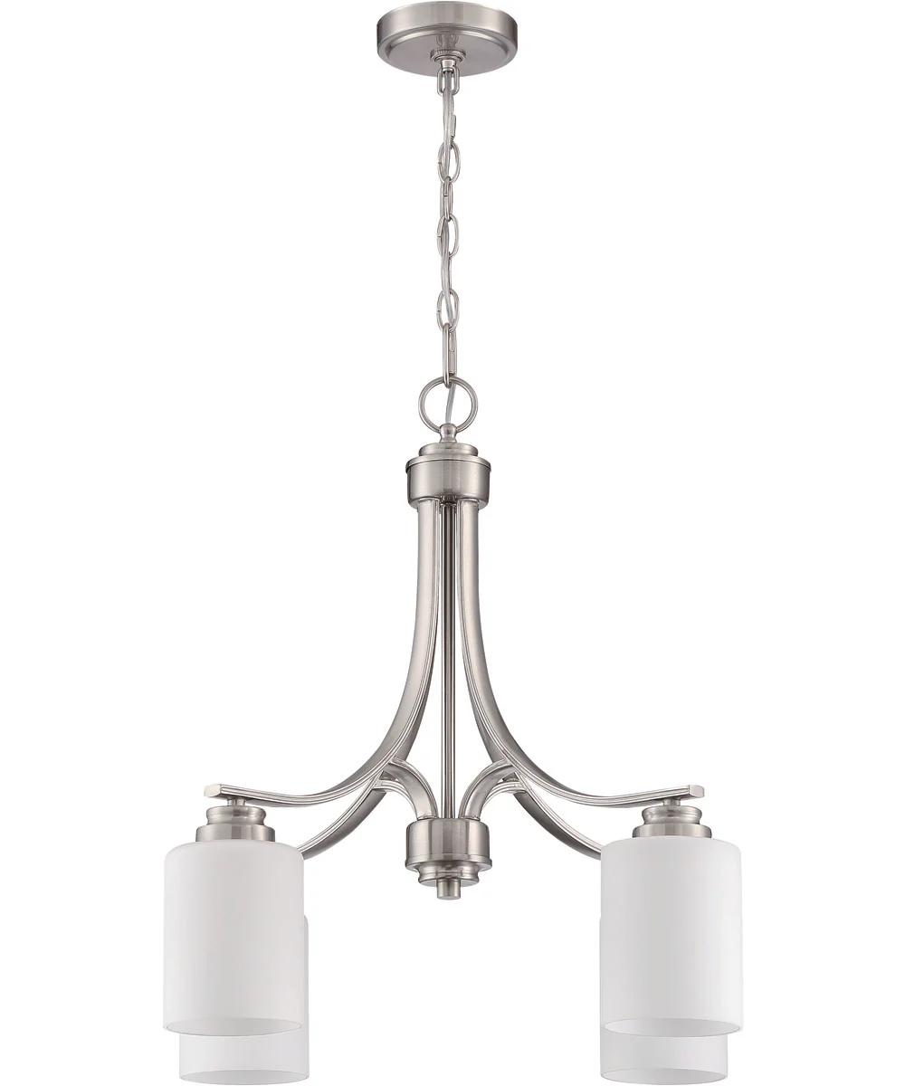 Bolden 4-Light Chandelier Brushed Polished Nickel - Image 4