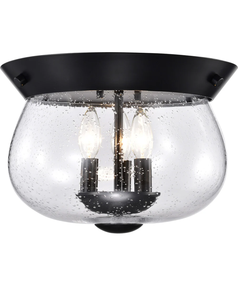 Boliver 3-Light Close-to-Ceiling Matte Black - Image 4