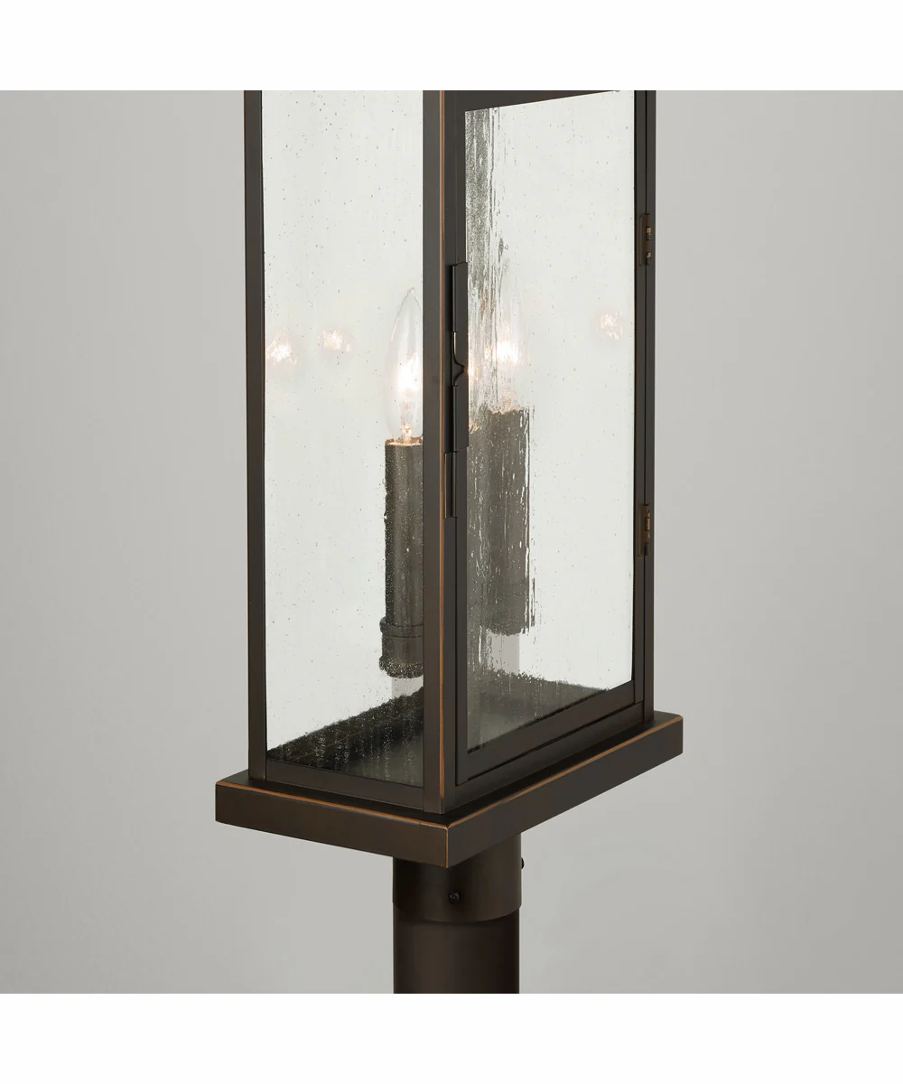 Bolton 3-Light Outdoor Post-Lantern Rain or Shine - Oiled Bronze - Image 2