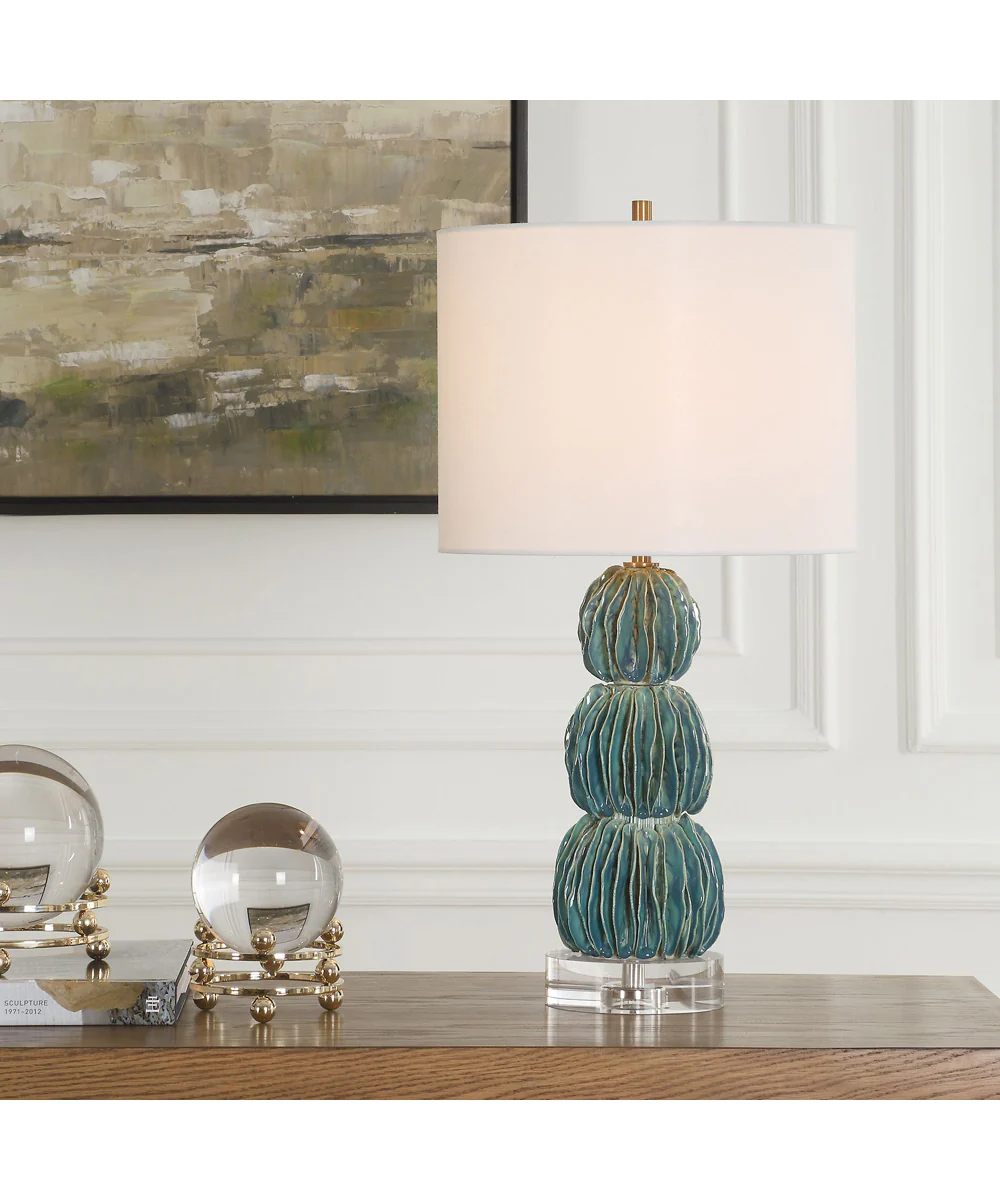 Bonaire Teal Blue Table Lamp - Image 2