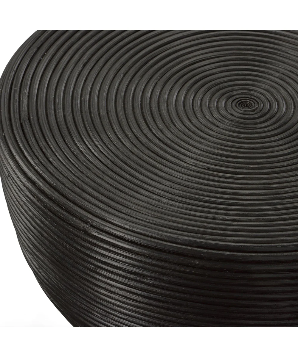 Bongo Black Rattan Side Table - Image 2