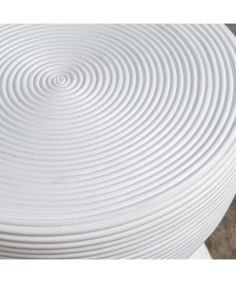 Bongo White Rattan Side Table - Image 5
