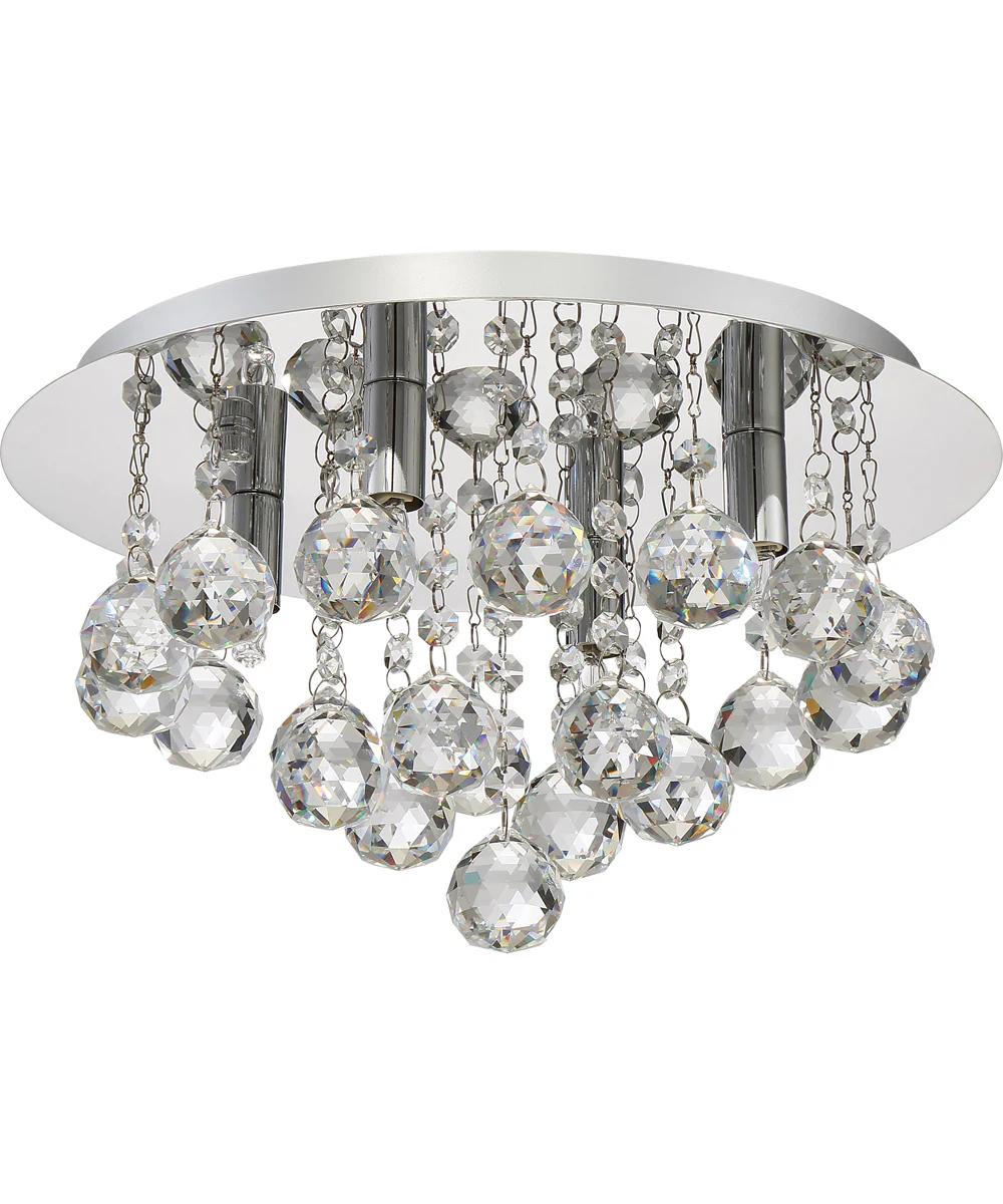 Bordeaux Medium 4-light Flush Mount Polished Chrome - Image 3