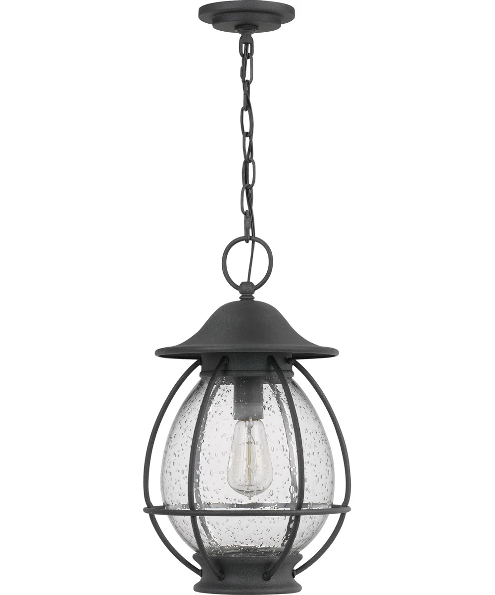 Boston Large 1-light Outdoor Pendant Light Mottled Black - Image 3