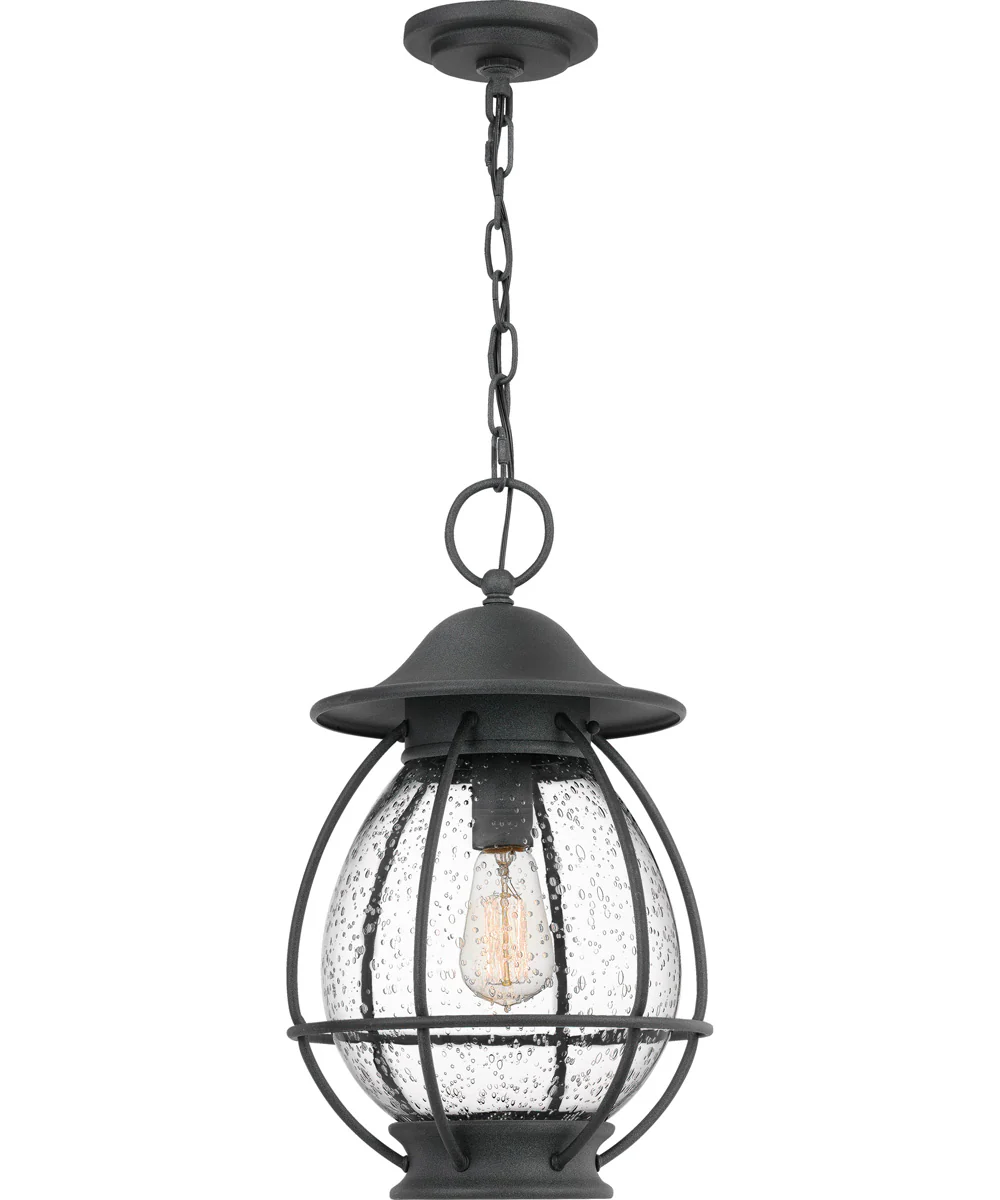 Boston Large 1-light Outdoor Pendant Light Mottled Black - Image 4