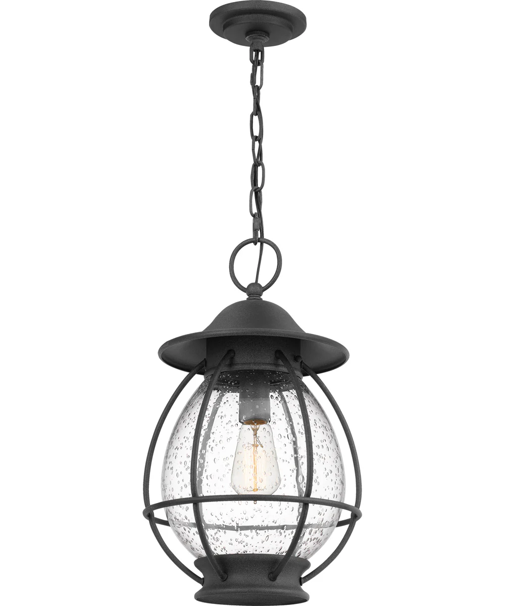 Boston Large 1-light Outdoor Pendant Light Mottled Black - Image 5