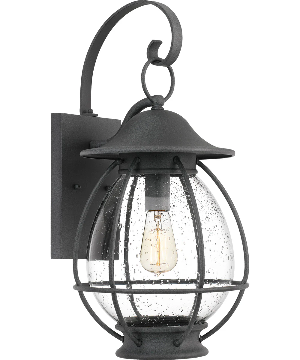 Boston Large 1-light Outdoor Wall Light Mottled Black - Image 2