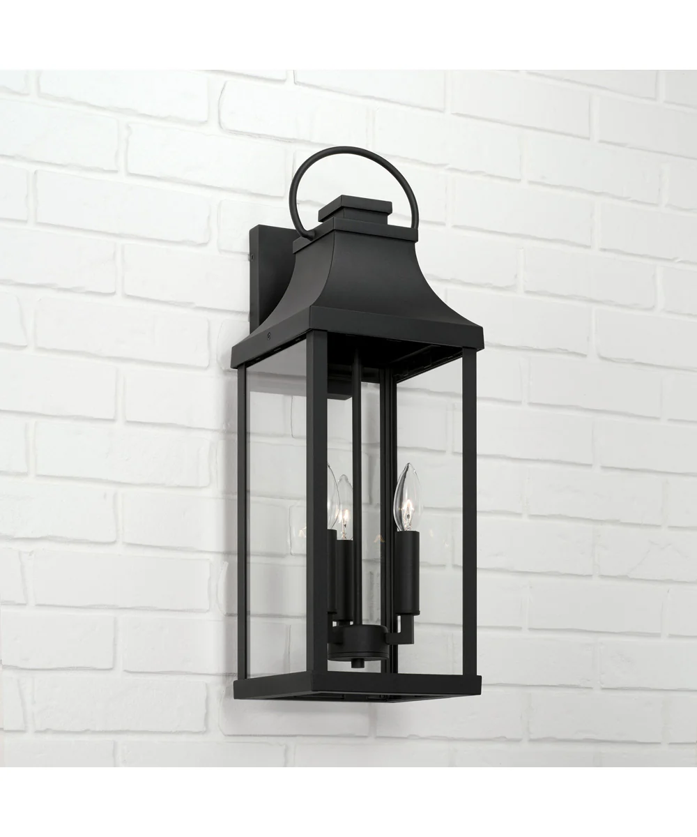 Bradford 3-Light Outdoor Wall-Lantern Rain or Shine - Black - Image 3