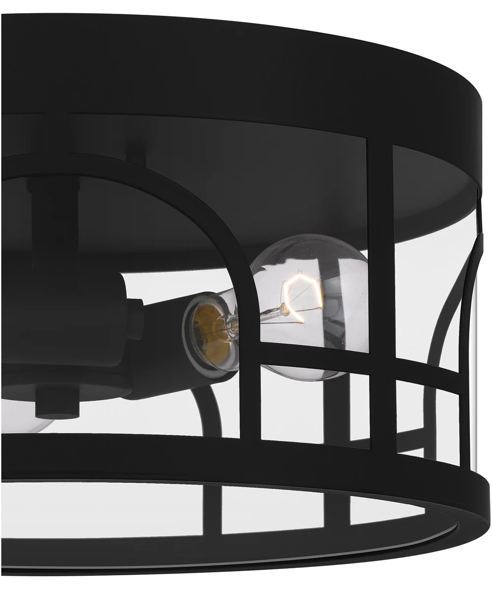 Brampton 3-light Flush Mount Matte Coastal Armour Aluminum Black - Image 6