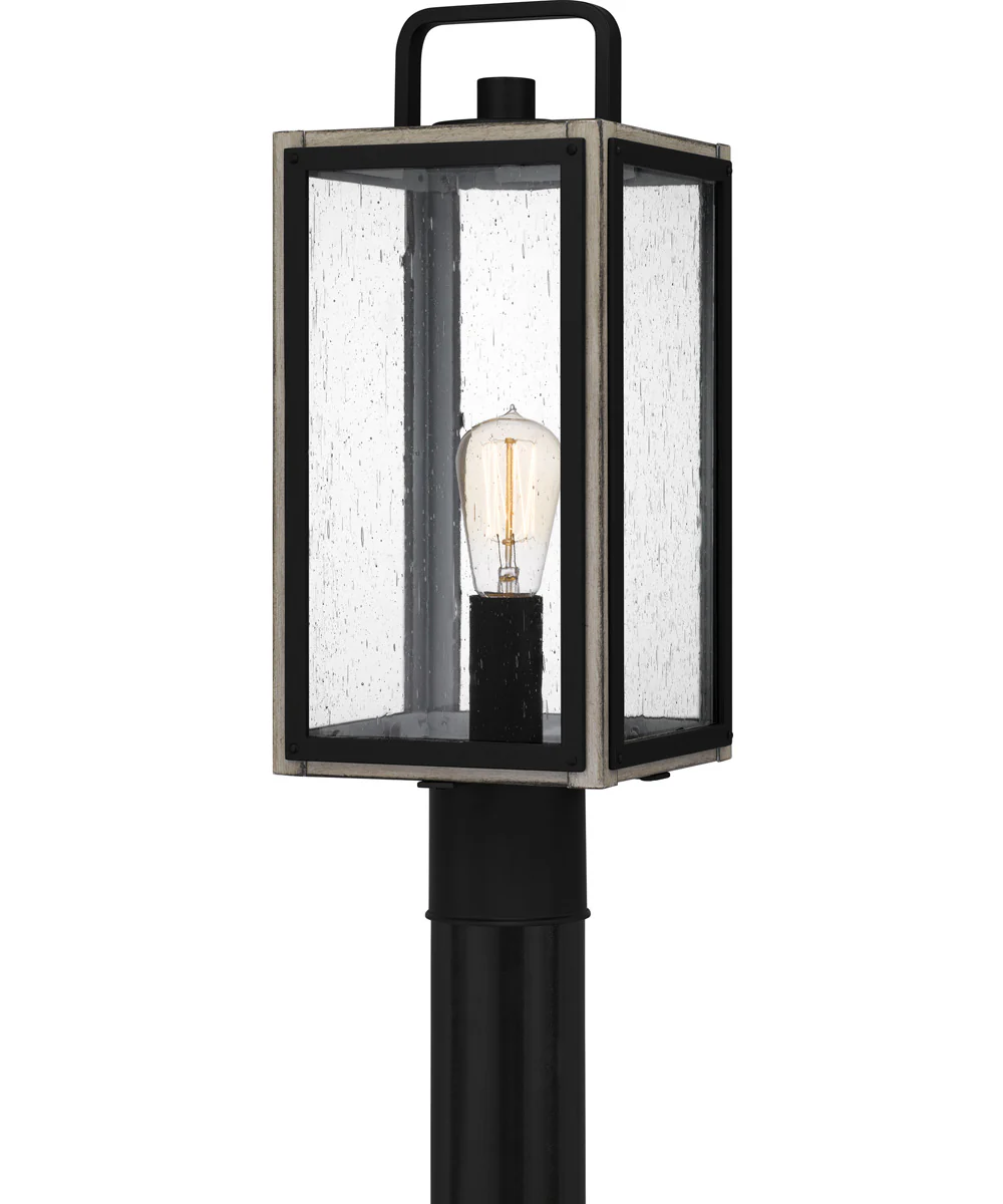 Bramshaw Large 1-light Outdoor Post Light Coastal Armour Aluminum Matte Black