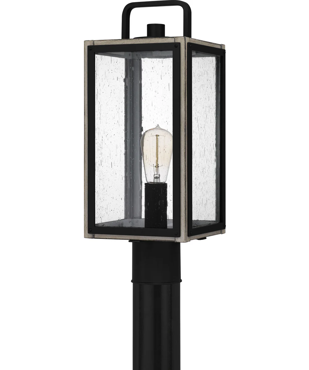 Bramshaw Large 1-light Outdoor Post Light Coastal Armour Aluminum Matte Black - Image 3