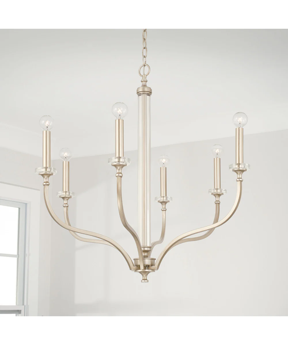 Breigh 6-Light Chandelier Brushed Champagne - Image 2