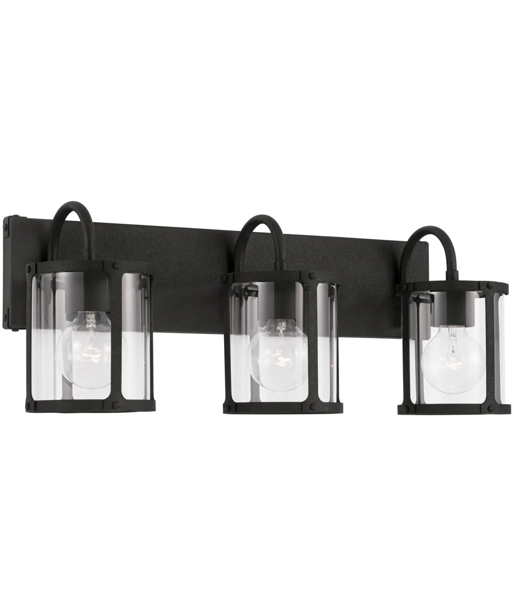 Brennen 3-Light Vanity Black Iron