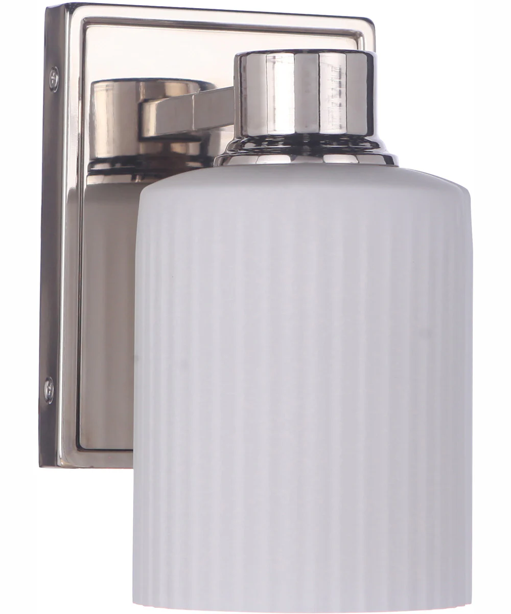 Bretton 1-Light Wall Sconce Polished Nickel