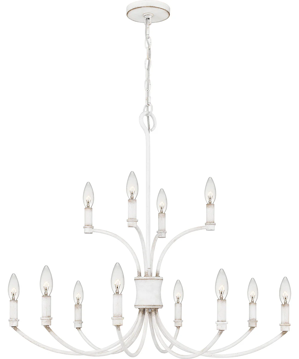 Briar 12-light Chandelier Antique White - Image 4