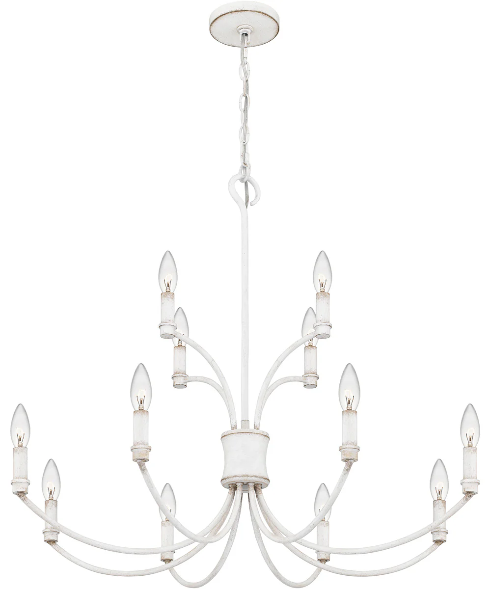 Briar 12-light Chandelier Antique White - Image 5