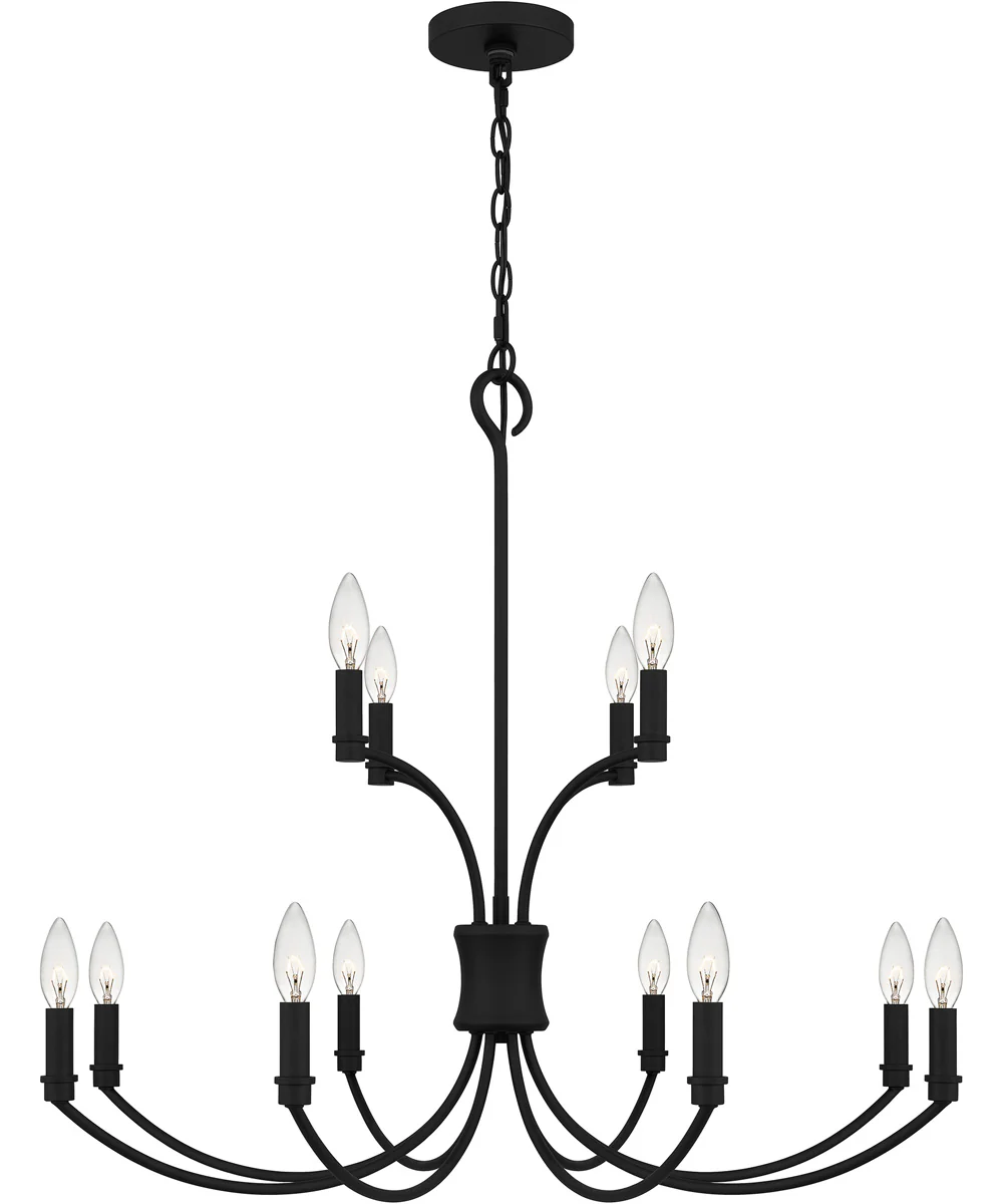 Briar 12-light Chandelier Matte Black - Image 2