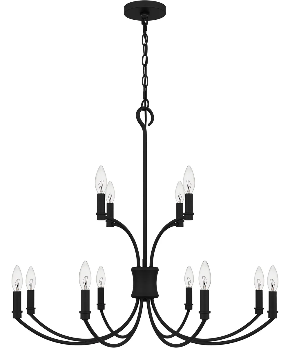 Briar 12-light Chandelier Matte Black - Image 3