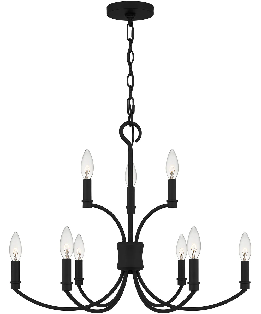 Briar 9-light Chandelier Matte Black - Image 2