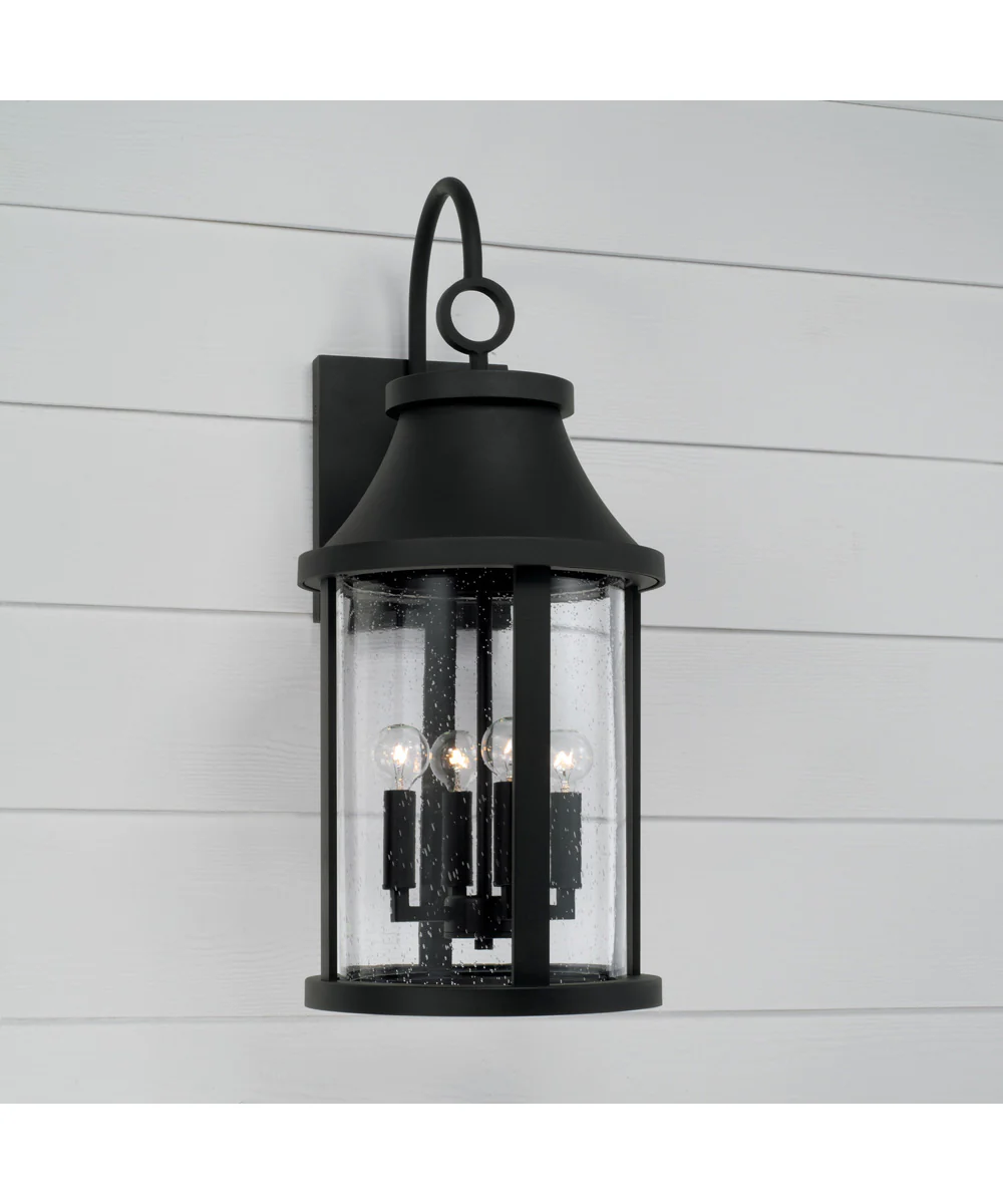 Bridger 4-Light Outdoor Wall-Lantern Black - Image 3
