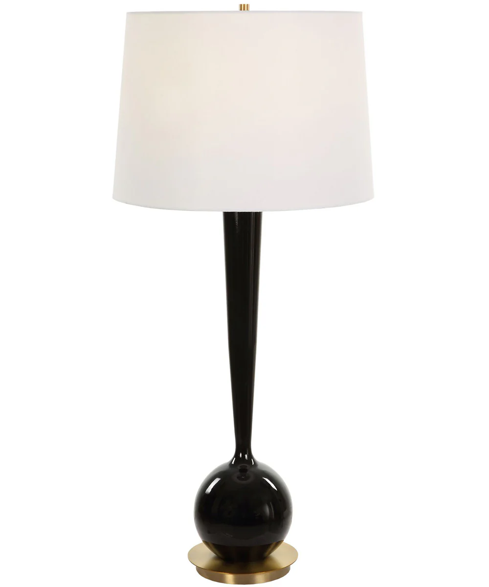 Brielle Polished Black Table Lamp