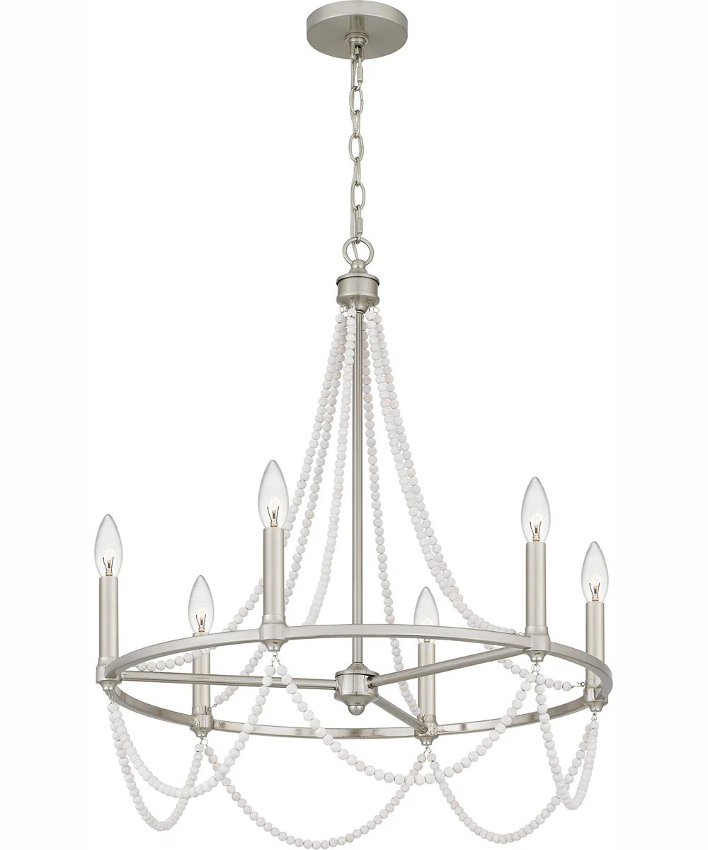 Brigitta 6-light Chandelier Brushed Nickel - Image 5