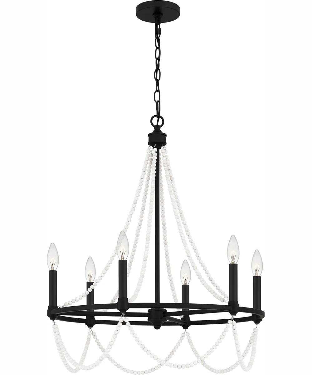 Brigitta 6-light Chandelier Matte Black - Image 2